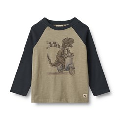 Wheat T-shirt Torbjørn LS - Dry sage